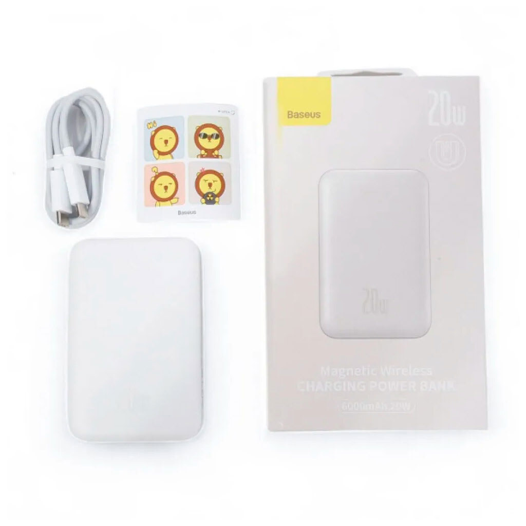 Портативная батарея (Power Bank) Baseus P10022807213-00 Airpow, 6000 mAh, Белый - № 3 Портативная батарея (Power Bank) Baseus P10022807213-00 Airpow, 6000 mAh, Белый - № 3