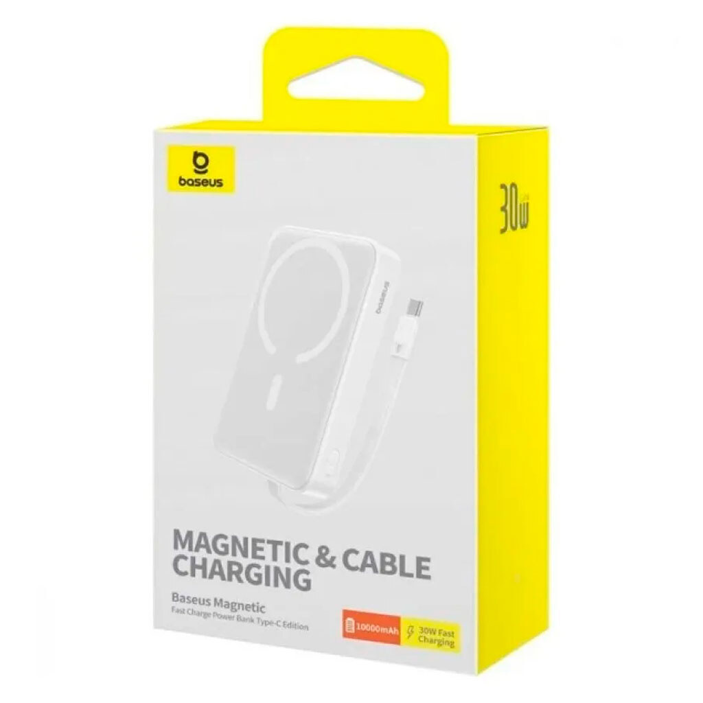 Портативная батарея (Power Bank) Baseus P1002210B223-00 Magnetic Mini, 10000 mAh, Белый - № 2 Портативная батарея (Power Bank) Baseus P1002210B223-00 Magnetic Mini, 10000 mAh, Белый - № 2