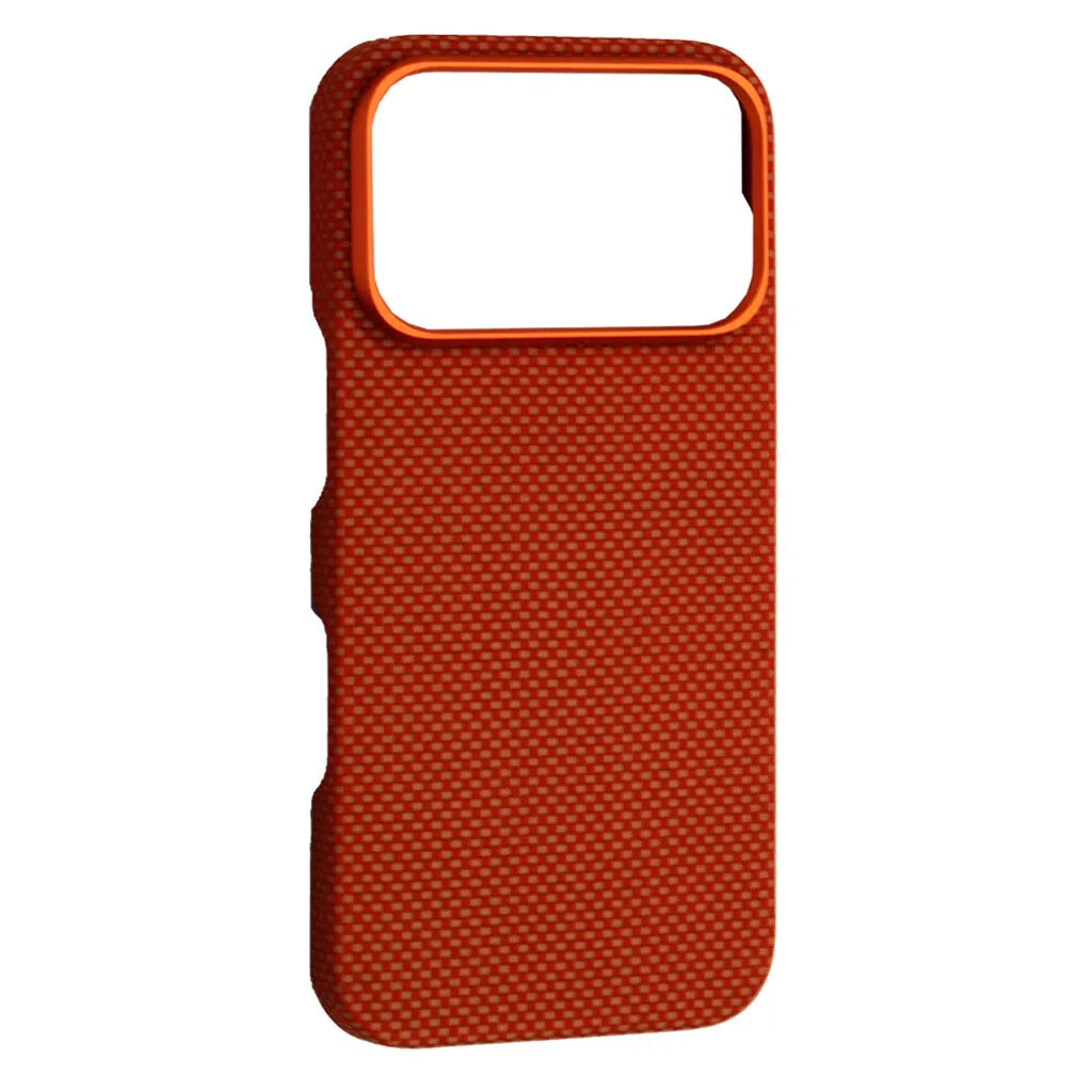 Чехол (накладка) Apple iPhone 17 Pro, KEVLAR, MagSafe, Brick Pattern Orange, Оранжевый - № 1 Чехол (накладка) Apple iPhone 17 Pro, KEVLAR, MagSafe, Brick Pattern Orange, Оранжевый - № 1