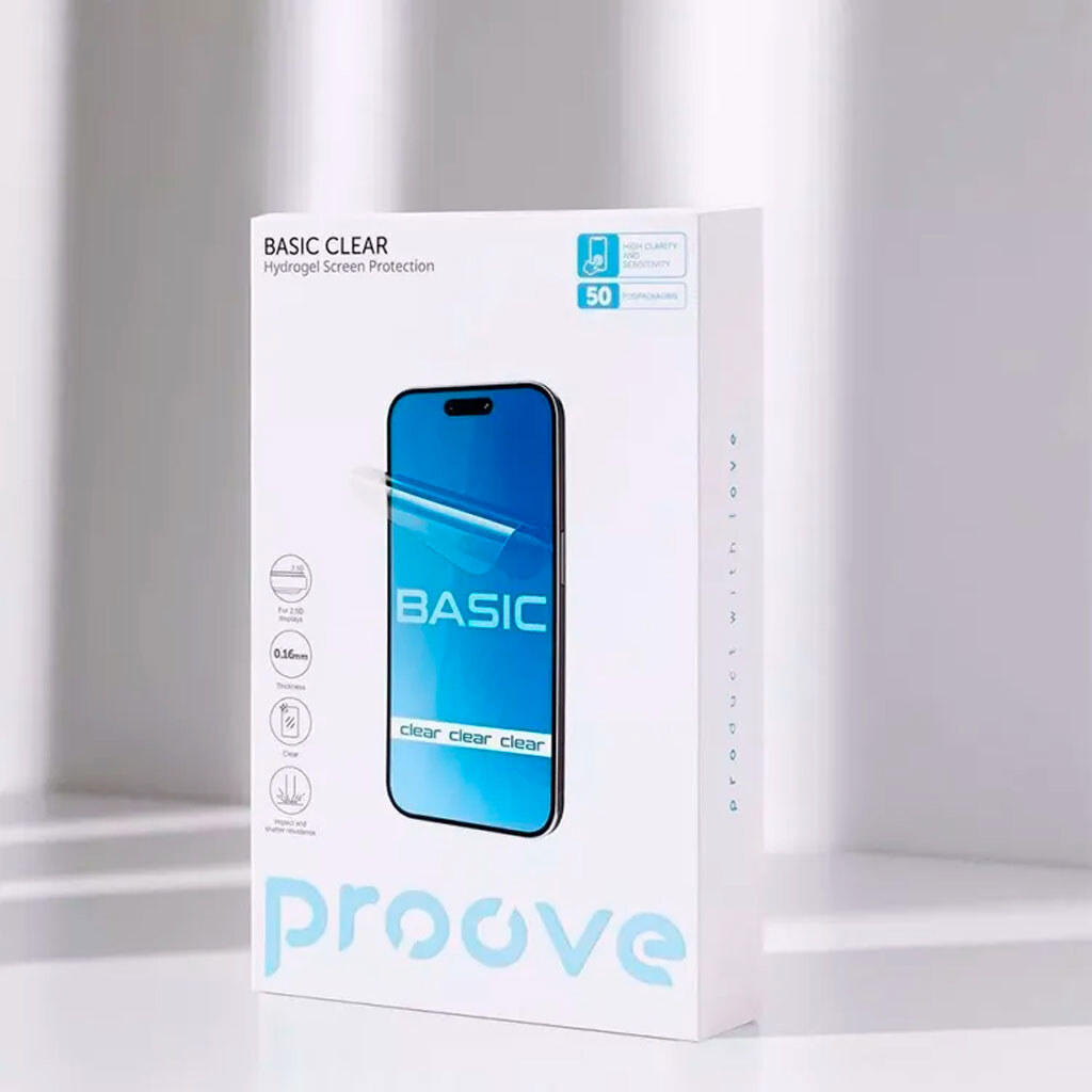 Гидрогелевая пленка Proove BASIC Clear Glossy, Proove, Гидрогелевая - № 4 Гидрогелевая пленка Proove BASIC Clear Glossy, Proove, Гидрогелевая - № 4