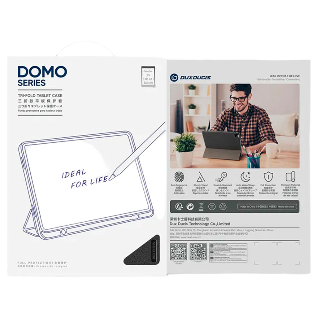 Чехол (книжка) Samsung Galaxy Tab A11, Dux Ducis Domo, Черный - № 3 Чехол (книжка) Samsung Galaxy Tab A11, Dux Ducis Domo, Черный - № 3