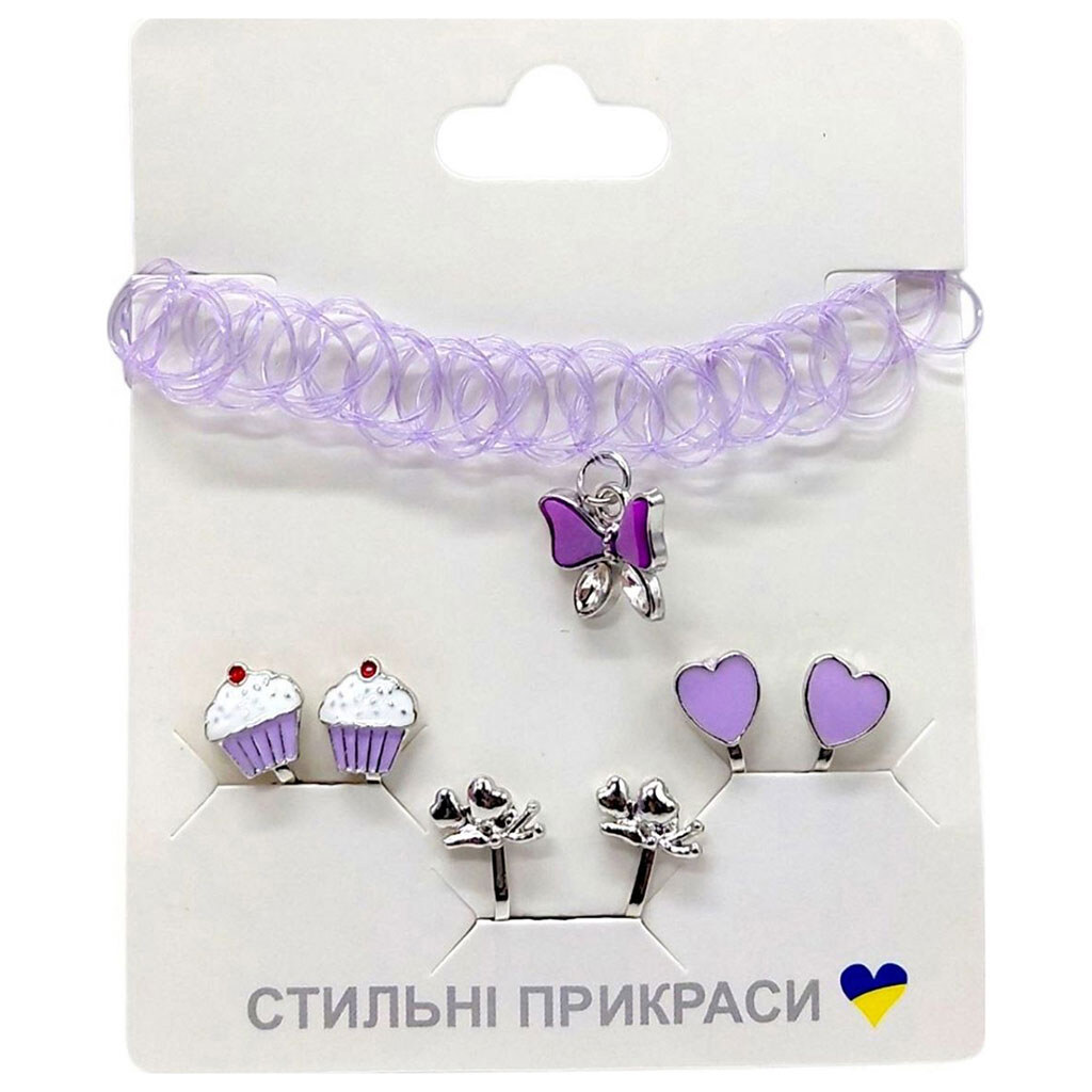 Набор аксессуаров для девочек, серьги, пакет, Mic - № 1 Набор аксессуаров для девочек, серьги, пакет, Mic - № 1