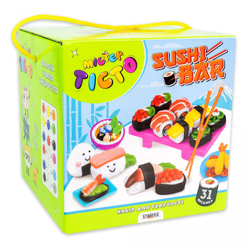 Набор для творчества "Мистер тесто. Sushi Bar", на украинском языке, Strateg - № 1 Набор для творчества "Мистер тесто. Sushi Bar", на украинском языке, Strateg - № 1