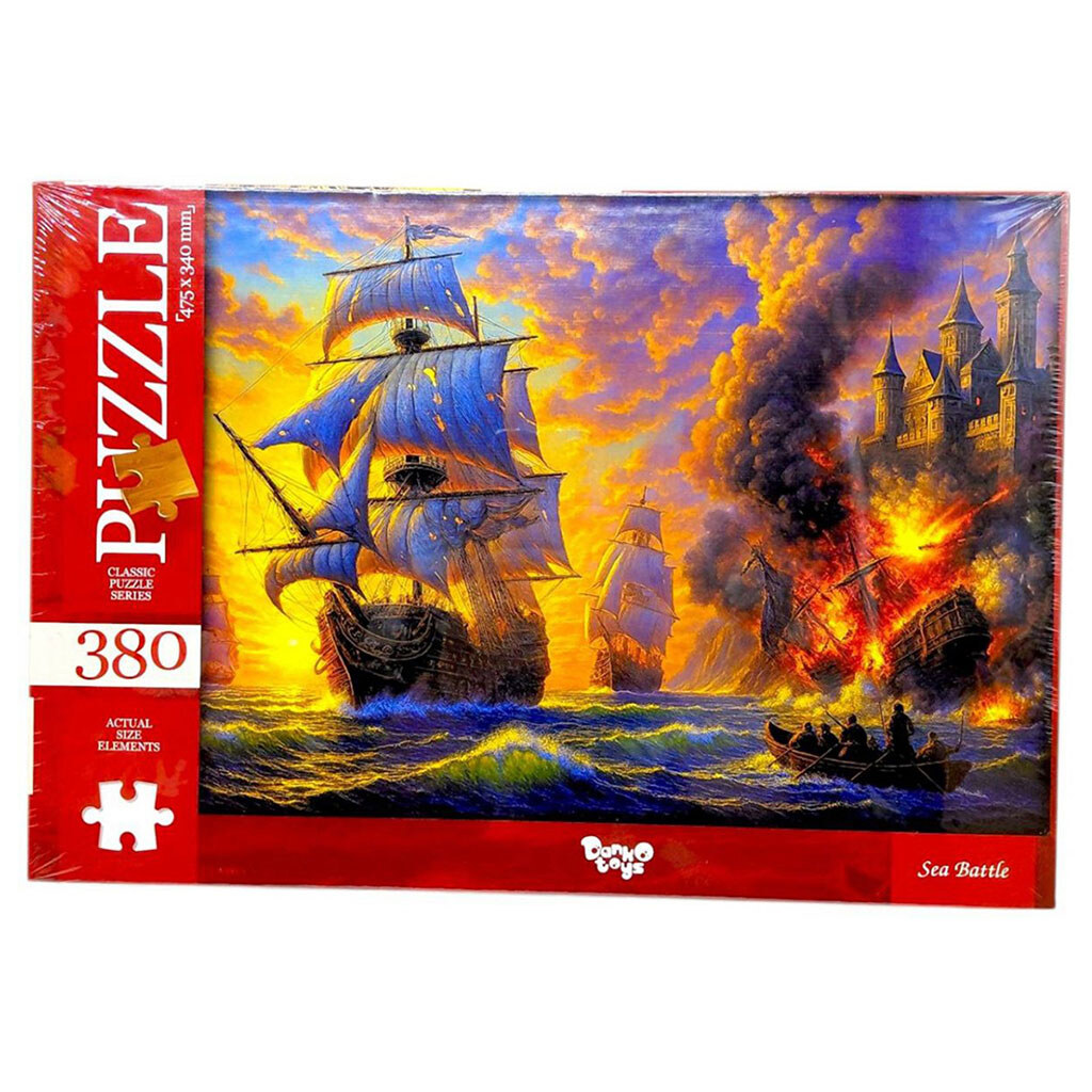 Пазли "Морська битва", для дітей та дорослих, 380 елементів, Dankotoys - № 1 Пазли "Морська битва", для дітей та дорослих, 380 елементів, Dankotoys - № 1