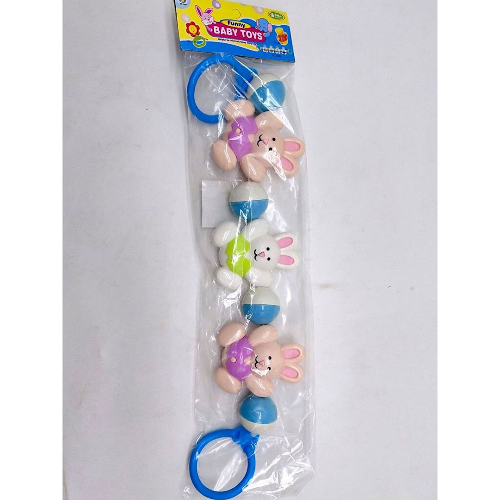 Погремушка на коляску "Зайки", р. 40x10.5x2 см, Yg Toys - № 3 Погремушка на коляску "Зайки", р. 40x10.5x2 см, Yg Toys - № 3