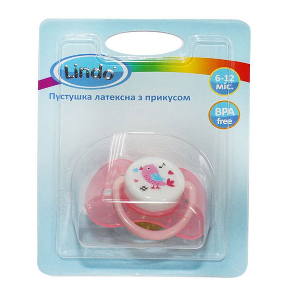 Пустышка латексная с прикусом, Lindo - № 2 Пустышка латексная с прикусом, Lindo - № 2