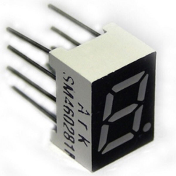 Индикатор 1 разряд 0.28" Зеленый, катод, черный фон KL2811-ASG - № 1 Индикатор 1 разряд 0.28" Зеленый, катод, черный фон KL2811-ASG - № 1