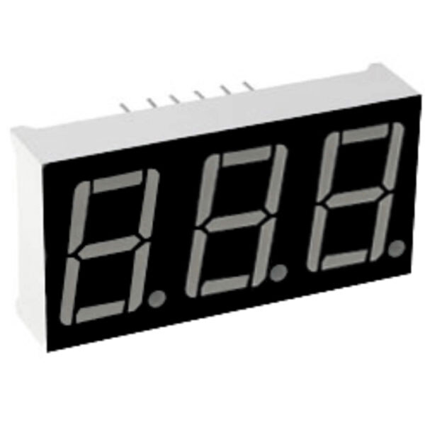 Индикатор 3 разряда 0.4" Синий, анод, черный фон KL-4031-BB - № 1 Индикатор 3 разряда 0.4" Синий, анод, черный фон KL-4031-BB - № 1