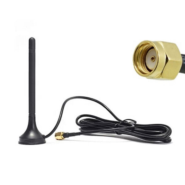 Антенна GSM 900/1800MHZ RP-SMA Male L=110mm 5dBi 3m кабель - № 1 Антенна GSM 900/1800MHZ RP-SMA Male L=110mm 5dBi 3m кабель - № 1