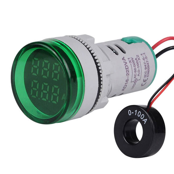 Вольтамперметр щитовой AD16-22BVA (AD16-22DVA) Green 60-500VAC 0-100A - № 1 Вольтамперметр щитовой AD16-22BVA (AD16-22DVA) Green 60-500VAC 0-100A - № 1