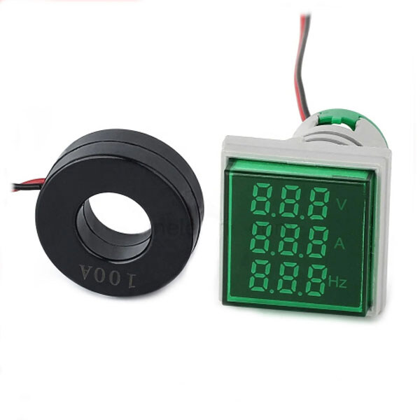 Измеритель щитовой AD16-22FVAH Green 60-500VAC 0-100A 20-75HZ - № 1 Измеритель щитовой AD16-22FVAH Green 60-500VAC 0-100A 20-75HZ - № 1