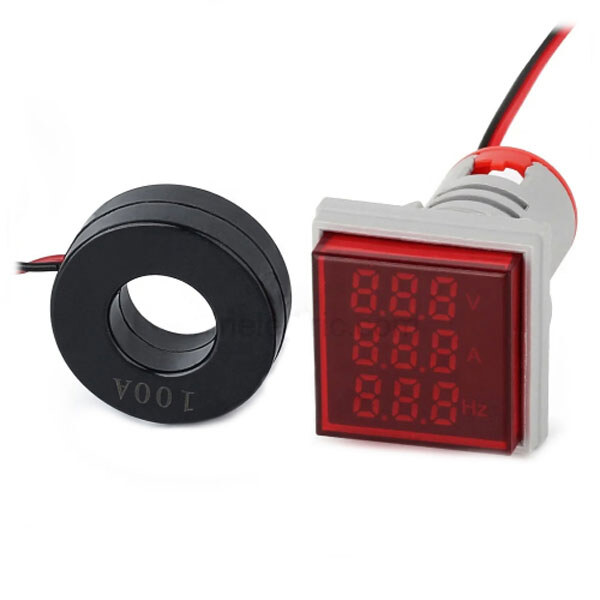 Измеритель щитовой AD16-22FVAH Red 60-500VAC 0-100A 20-75Hz - № 1 Измеритель щитовой AD16-22FVAH Red 60-500VAC 0-100A 20-75Hz - № 1