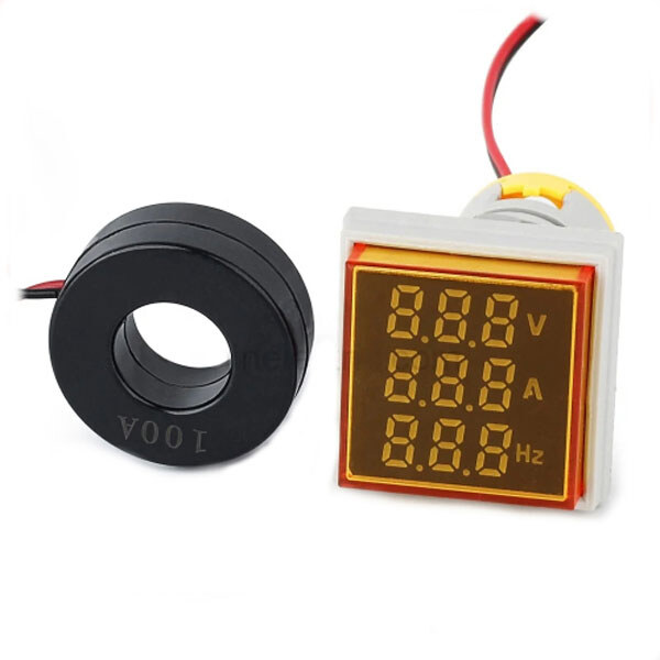 Измеритель щитовой AD16-22FVAH Yellow 60-500VAC 0-100A 20-75HZ - № 1 Измеритель щитовой AD16-22FVAH Yellow 60-500VAC 0-100A 20-75HZ - № 1