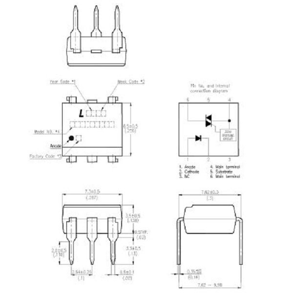 Оптопара MOC3063-A - № 2 Оптопара MOC3063-A - № 2