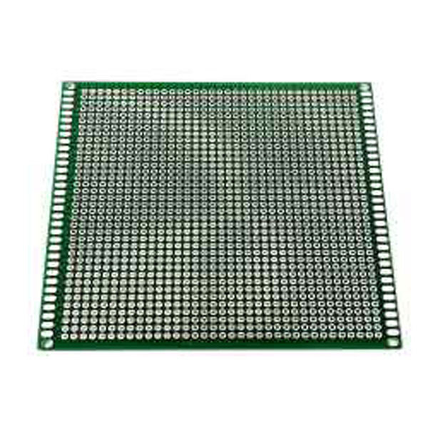Плата двусторонняя макетная 10cmX10cmX1,6mm шаг 2,54 маска металлиз. - № 1 Плата двусторонняя макетная 10cmX10cmX1,6mm шаг 2,54 маска металлиз. - № 1