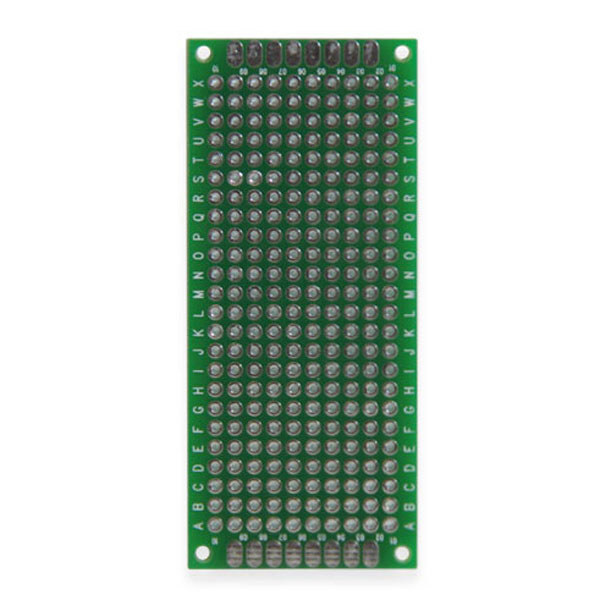Плата двусторонняя макетная 3cmX7cmX1,6mm шаг 2,54 маска металлиз. - № 1 Плата двусторонняя макетная 3cmX7cmX1,6mm шаг 2,54 маска металлиз. - № 1