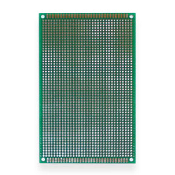Плата двусторонняя макетная 9cmX15cmх1,6mm шаг 2,54 маска металлиз. - № 1 Плата двусторонняя макетная 9cmX15cmх1,6mm шаг 2,54 маска металлиз. - № 1