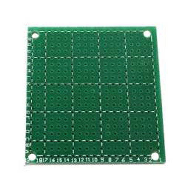 Плата односторонняя макетная 5cmX5cmX1,6mm шаг 2,54мм маска двусторон. - № 2 Плата односторонняя макетная 5cmX5cmX1,6mm шаг 2,54мм маска двусторон. - № 2