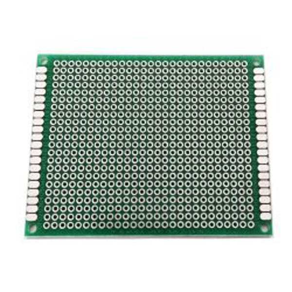 Плата односторонняя макетная 6cmX8cmX1,6mm шаг 2,54мм маска двусторон - № 1 Плата односторонняя макетная 6cmX8cmX1,6mm шаг 2,54мм маска двусторон - № 1