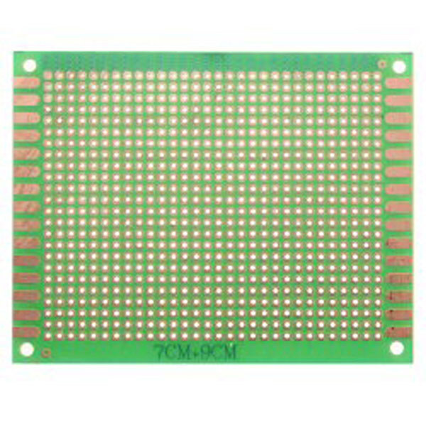 Плата односторонняя макетная 7cmX9cmX1,6mm шаг 2,54мм маска односторон - № 1 Плата односторонняя макетная 7cmX9cmX1,6mm шаг 2,54мм маска односторон - № 1