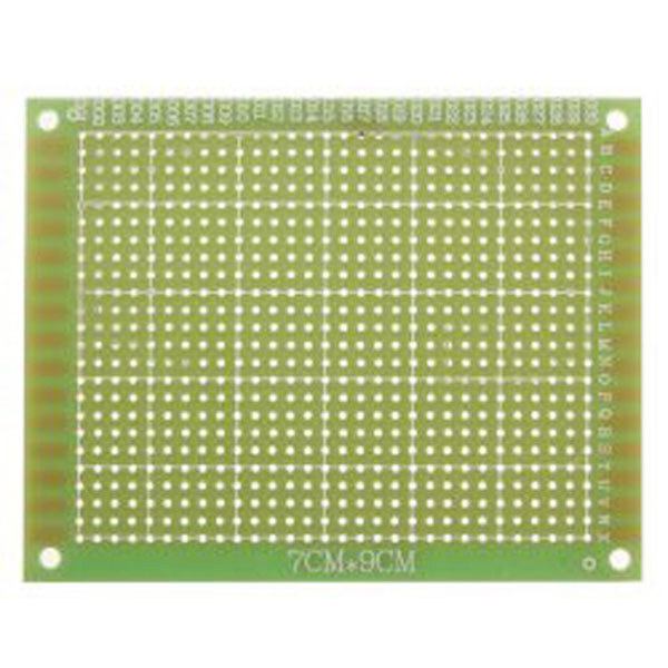 Плата односторонняя макетная 7cmX9cmX1,6mm шаг 2,54мм маска односторон - № 2 Плата односторонняя макетная 7cmX9cmX1,6mm шаг 2,54мм маска односторон - № 2