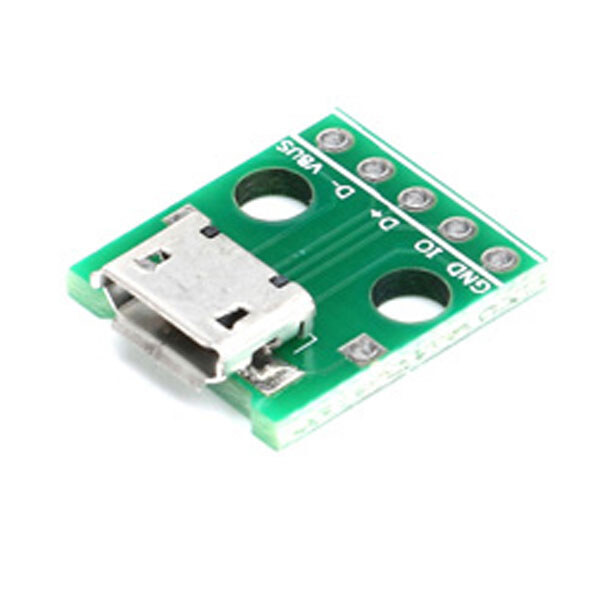 Плата печатная с разъемом microUSB type B 5p to DIP 2.54mm - № 1 Плата печатная с разъемом microUSB type B 5p to DIP 2.54mm - № 1