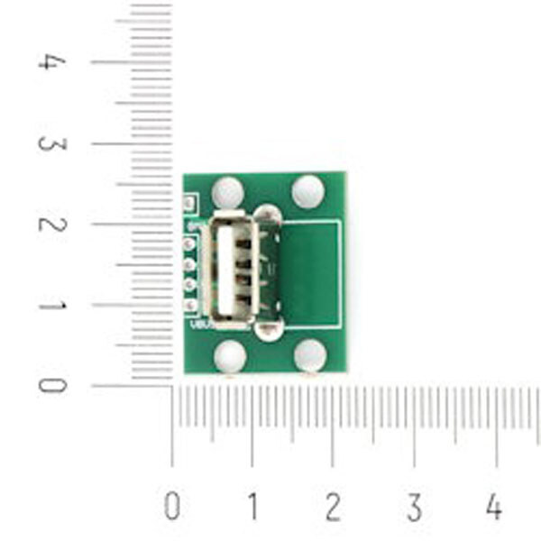 Плата печатная с разъемом USB 2.0 type A to DIP вертикальный - № 2 Плата печатная с разъемом USB 2.0 type A to DIP вертикальный - № 2
