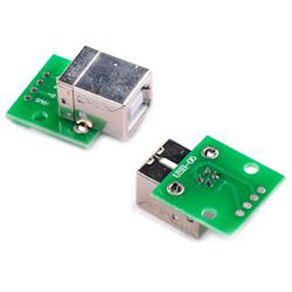 Плата печатная с разъемом USB 2.0 type B female to DIP - № 2 Плата печатная с разъемом USB 2.0 type B female to DIP - № 2