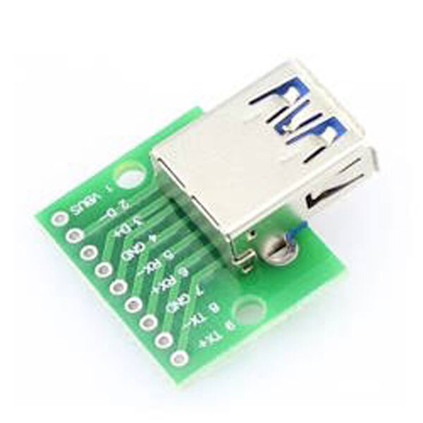 Плата печатная с разъемом USB 3.0 type A female to DIP - № 1 Плата печатная с разъемом USB 3.0 type A female to DIP - № 1