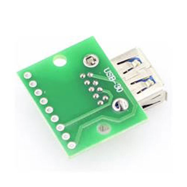 Плата печатная с разъемом USB 3.0 type A female to DIP - № 2 Плата печатная с разъемом USB 3.0 type A female to DIP - № 2