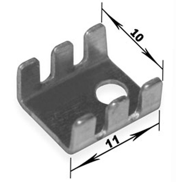 Радиатор алюминиевый 10*5*11MM TO-126 aluminum heat sink - № 2 Радиатор алюминиевый 10*5*11MM TO-126 aluminum heat sink - № 2