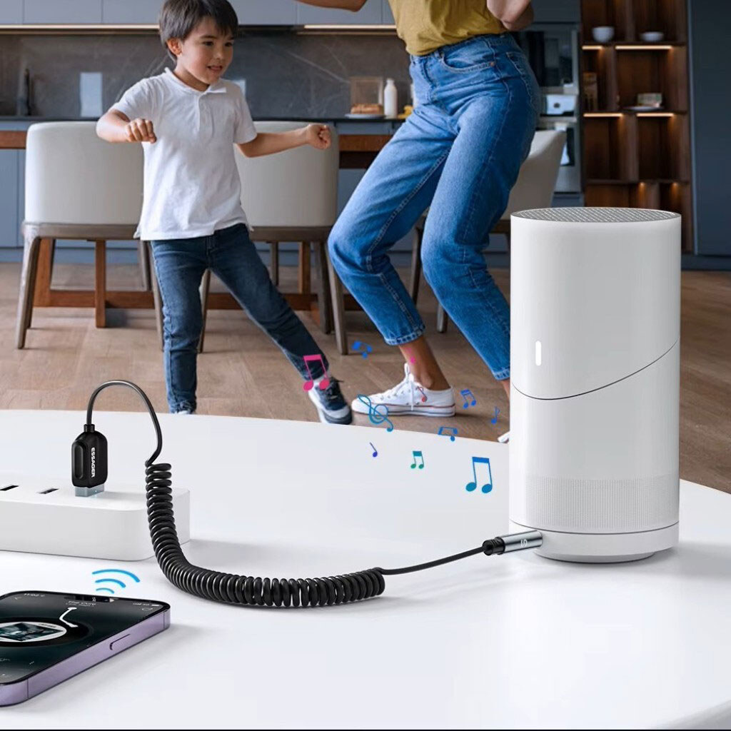 Bluetooth-трансмиттер Essager Lingfeng EBT-LF01-P, Серый - № 7 Bluetooth-трансмиттер Essager Lingfeng EBT-LF01-P, Серый - № 7