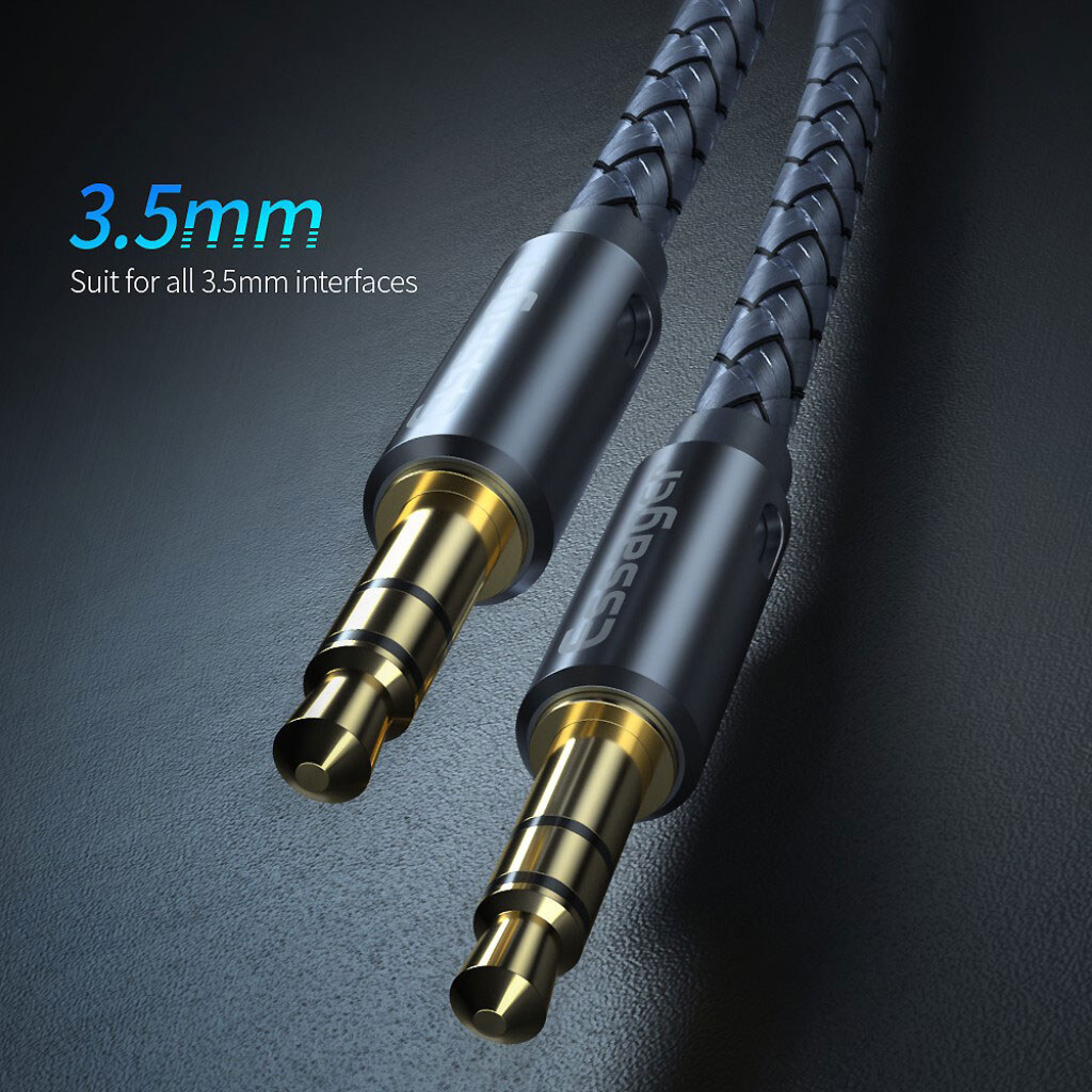 AUX кабель Essager Monster EYP35-DY0G, 1.2 м., 3.5 мм., Синий - № 4 AUX кабель Essager Monster EYP35-DY0G, 1.2 м., 3.5 мм., Синий - № 4