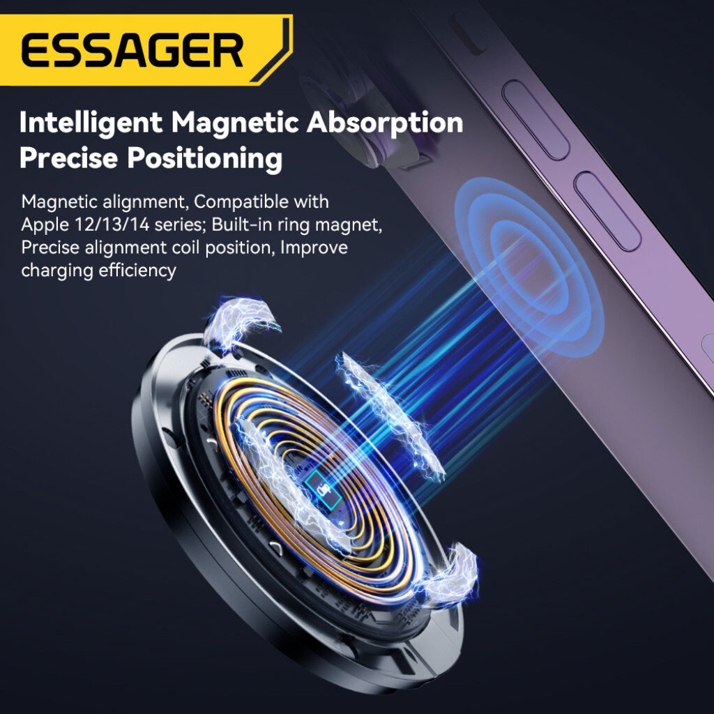 Беспроводное ЗУ Essager Wind EWXCX-CF02-Z, Белый - № 7 Беспроводное ЗУ Essager Wind EWXCX-CF02-Z, Белый - № 7