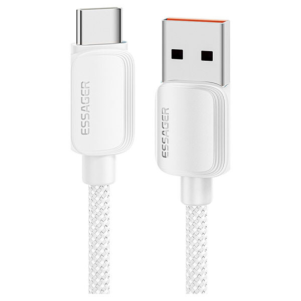 Кабель Essager Breeze EXC7A-WL02-P, Type-C, 1.0 м., Белый - № 1 Кабель Essager Breeze EXC7A-WL02-P, Type-C, 1.0 м., Белый - № 1