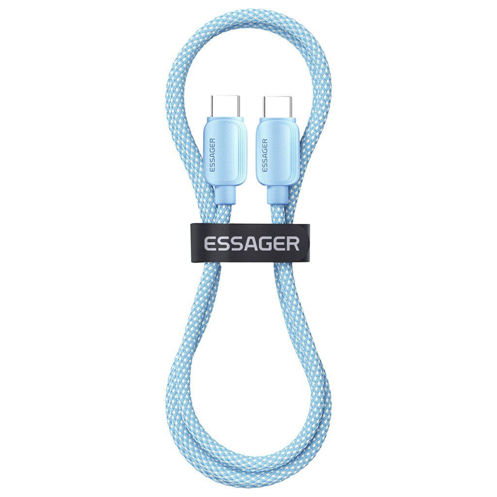 Кабель Essager Breeze EXCTT1-WL03-P, Type-C, 1.0 м., Голубой - № 4 Кабель Essager Breeze EXCTT1-WL03-P, Type-C, 1.0 м., Голубой - № 4