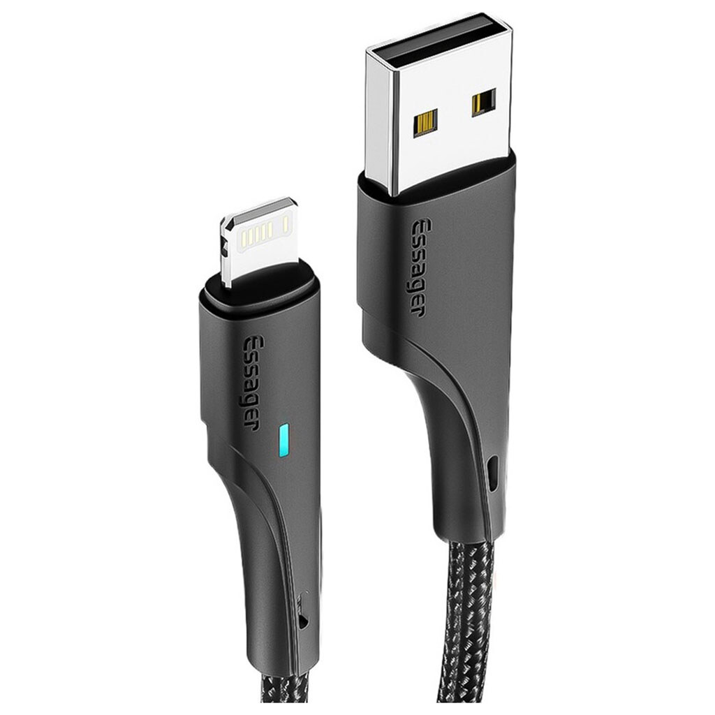 Кабель Essager Rousseau EXCM-LS01, MicroUSB, 1.0 м., Черный - № 1 Кабель Essager Rousseau EXCM-LS01, MicroUSB, 1.0 м., Черный - № 1