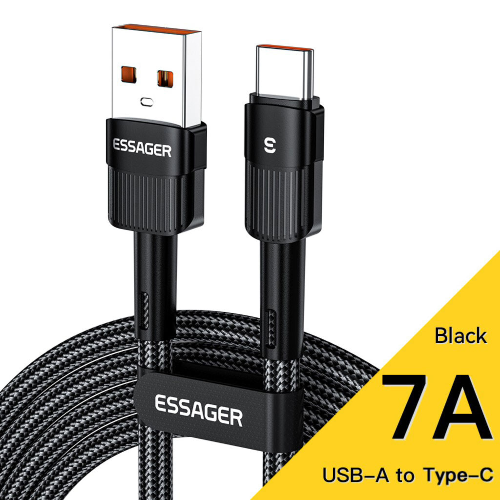Кабель Essager Star EXCT-XC01, Type-C, 1.0 м., Черный - № 3 Кабель Essager Star EXCT-XC01, Type-C, 1.0 м., Черный - № 3