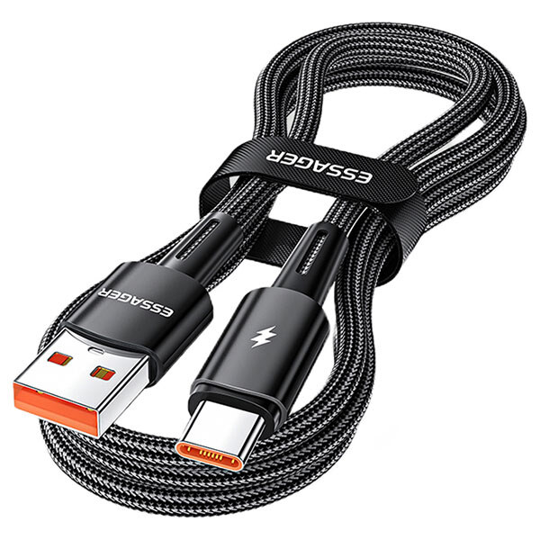 Кабель Essager Sunset EXC120-CG01-P, Type-C, 1.0 м., Черный - № 1 Кабель Essager Sunset EXC120-CG01-P, Type-C, 1.0 м., Черный - № 1
