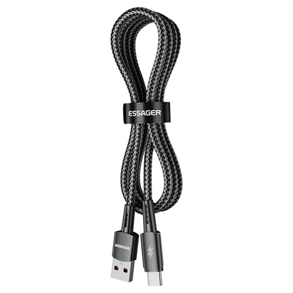 Кабель Essager Sunset EXC120-CG01-P, Type-C, 1.0 м., Черный - № 3 Кабель Essager Sunset EXC120-CG01-P, Type-C, 1.0 м., Черный - № 3