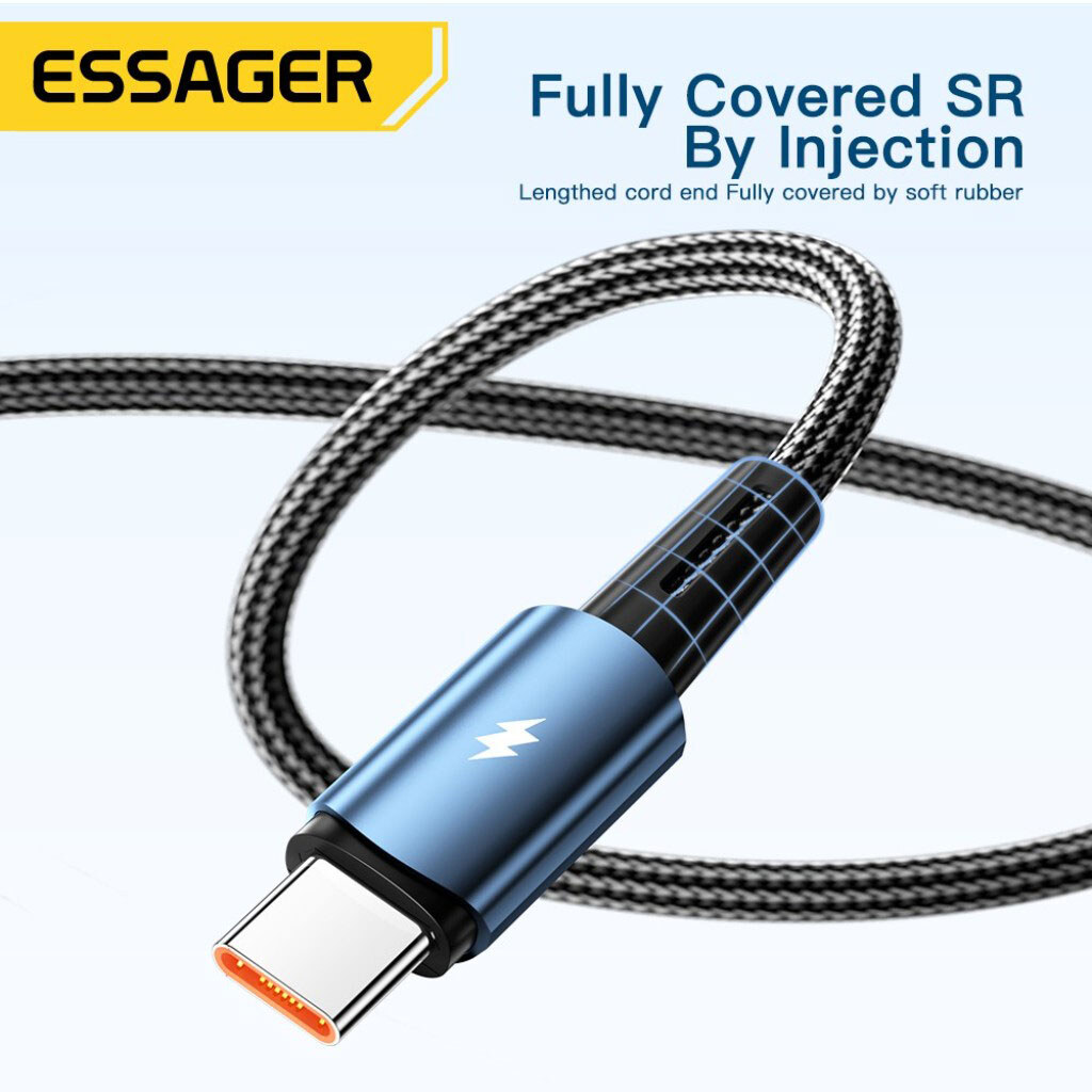 Кабель Essager Sunset EXC120-CG01-P, Type-C, 1.0 м., Черный - № 7 Кабель Essager Sunset EXC120-CG01-P, Type-C, 1.0 м., Черный - № 7