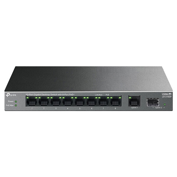 Коммутатор TP-Link LS1210GP, Черный - № 1 Коммутатор TP-Link LS1210GP, Черный - № 1