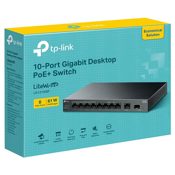Коммутатор TP-Link LS1210GP, Черный - № 4 Коммутатор TP-Link LS1210GP, Черный - № 4