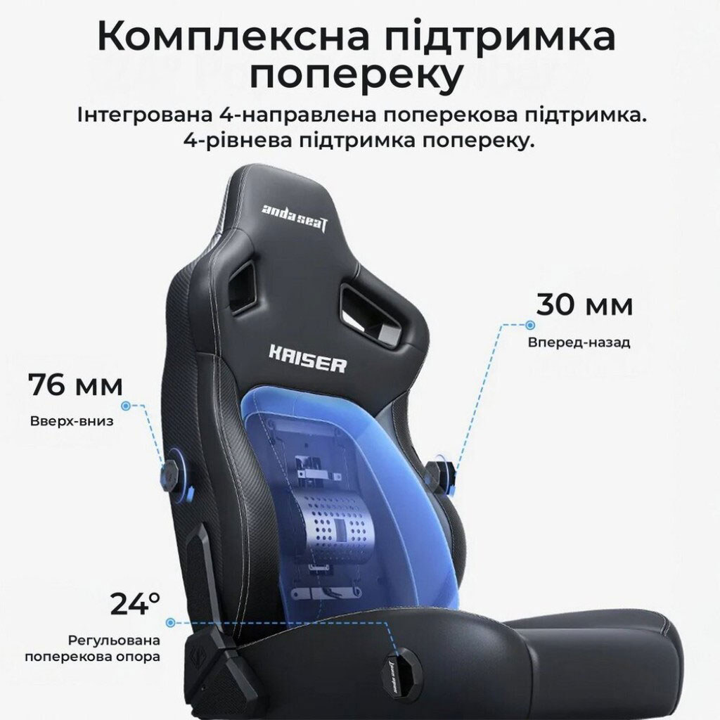 Кресло для геймеров Anda Seat Kaiser 4 V2, Серый - № 11 Кресло для геймеров Anda Seat Kaiser 4 V2, Серый - № 11