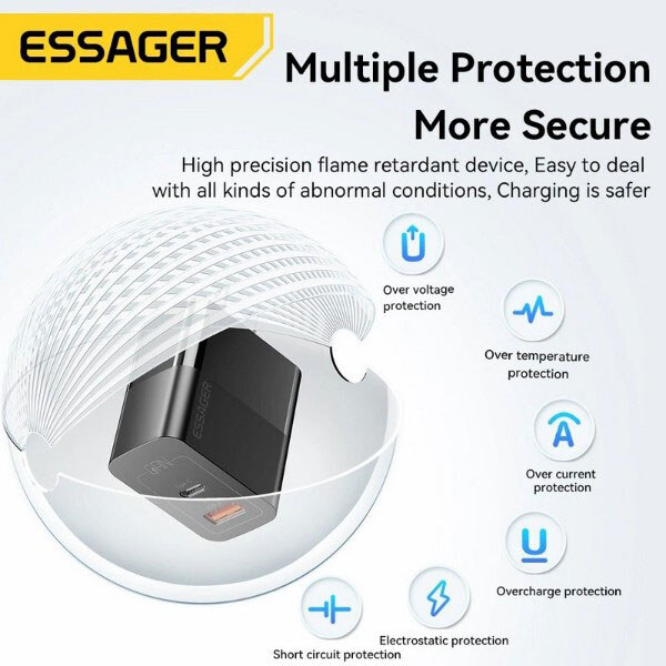 СЗУ Essager Pinchen ECTAC-PCB01-P, Черный - № 9 СЗУ Essager Pinchen ECTAC-PCB01-P, Черный - № 9