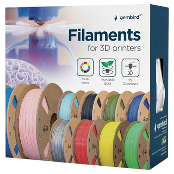 Филамент Gembird 3DP-PLA+1.75-02-W, Белый - № 3 Филамент Gembird 3DP-PLA+1.75-02-W, Белый - № 3