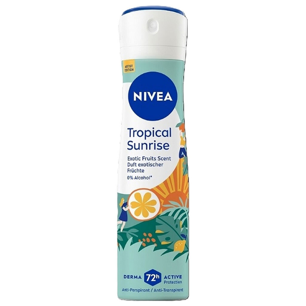 Антиперспирант женский NIVEA DEO "Тропический рассвет", спрей, 150 мл - № 1 Антиперспирант женский NIVEA DEO "Тропический рассвет", спрей, 150 мл - № 1