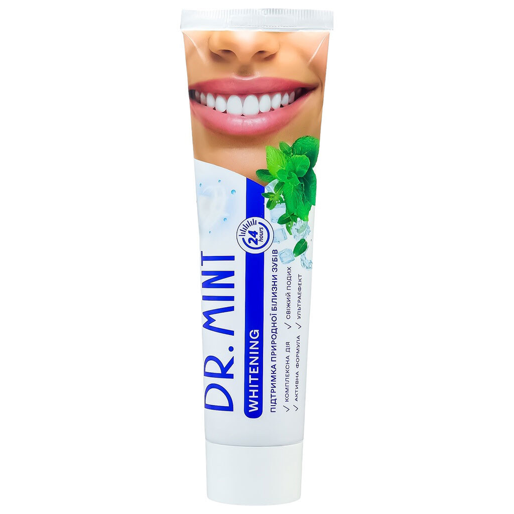 Паста зубная DR. MINT Отбеливающая, 130 г - № 1 Паста зубная DR. MINT Отбеливающая, 130 г - № 1