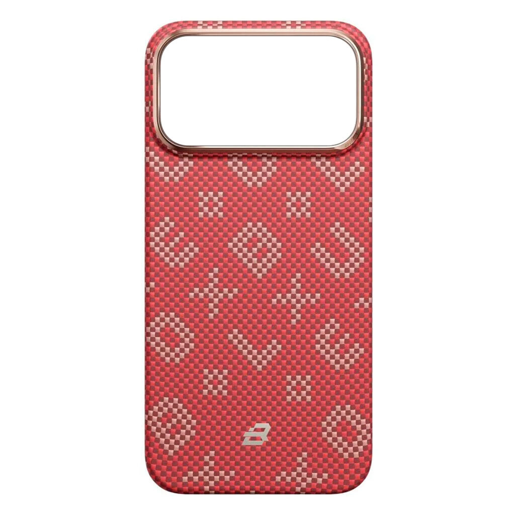 Чехол (накладка) Apple iPhone 17 Pro, Blueo Gilded Tactile Woven, MagSafe, Красный - № 1 Чехол (накладка) Apple iPhone 17 Pro, Blueo Gilded Tactile Woven, MagSafe, Красный - № 1