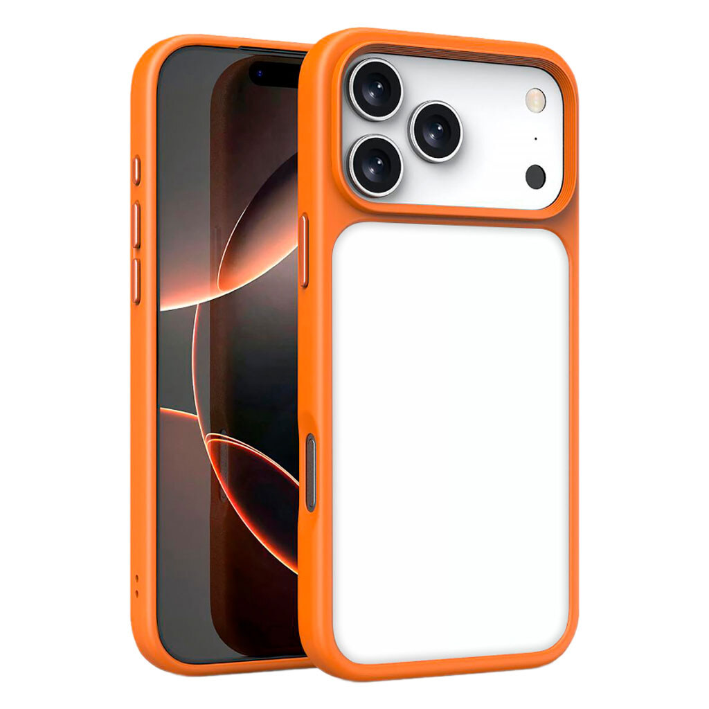Чехол (накладка) Apple iPhone 17 Pro Max, Epik Metal Buttons, Оранжевый - № 1 Чехол (накладка) Apple iPhone 17 Pro Max, Epik Metal Buttons, Оранжевый - № 1